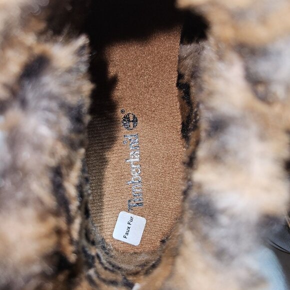 Timberland Leather Ankle Boot Womens 9 Skyla Bay Brown Faux Fur Lined A5U48 - Picture 5 of 15